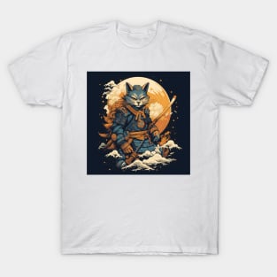 Samurai Kitty Cat T-Shirt